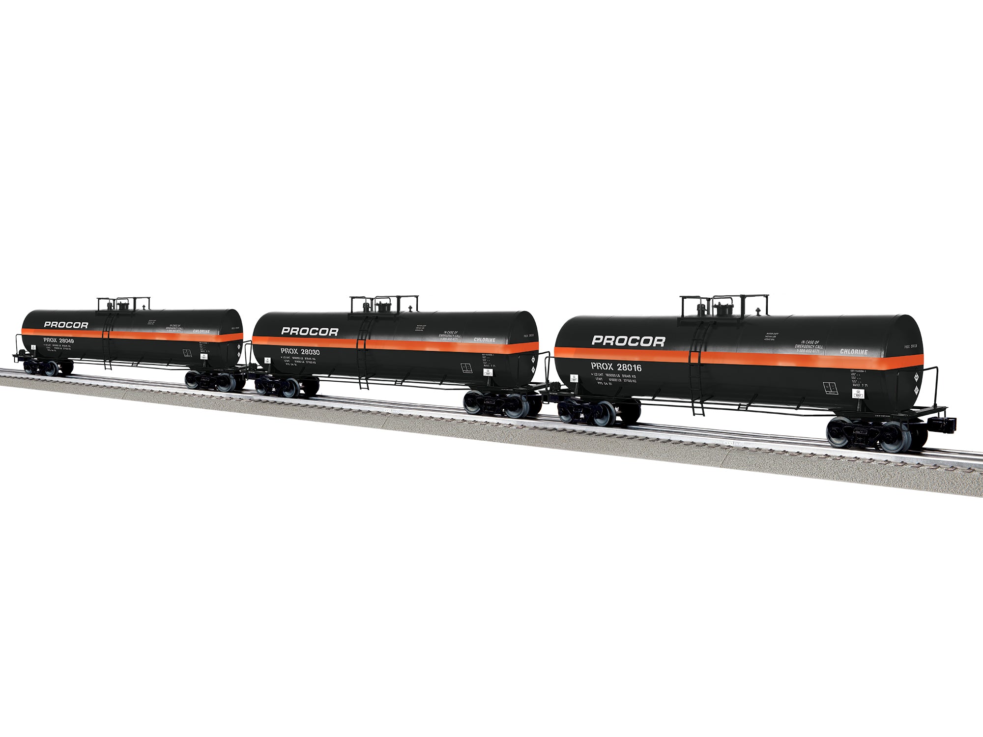 Lionel Procor 50' Tank Car 3 Pack | O Scale