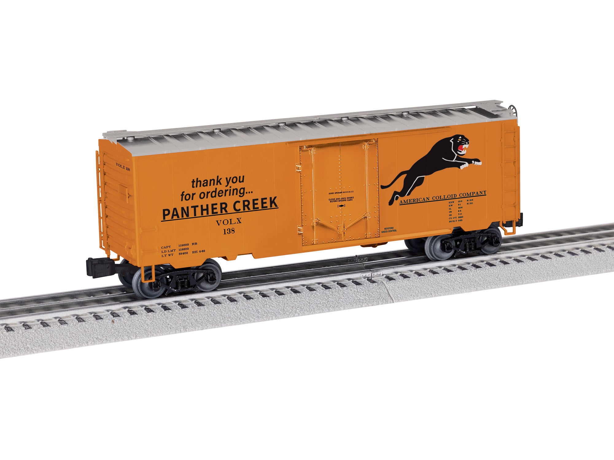 Lionel American Colloid 40' Plug Door Boxcar #138 | O Scale