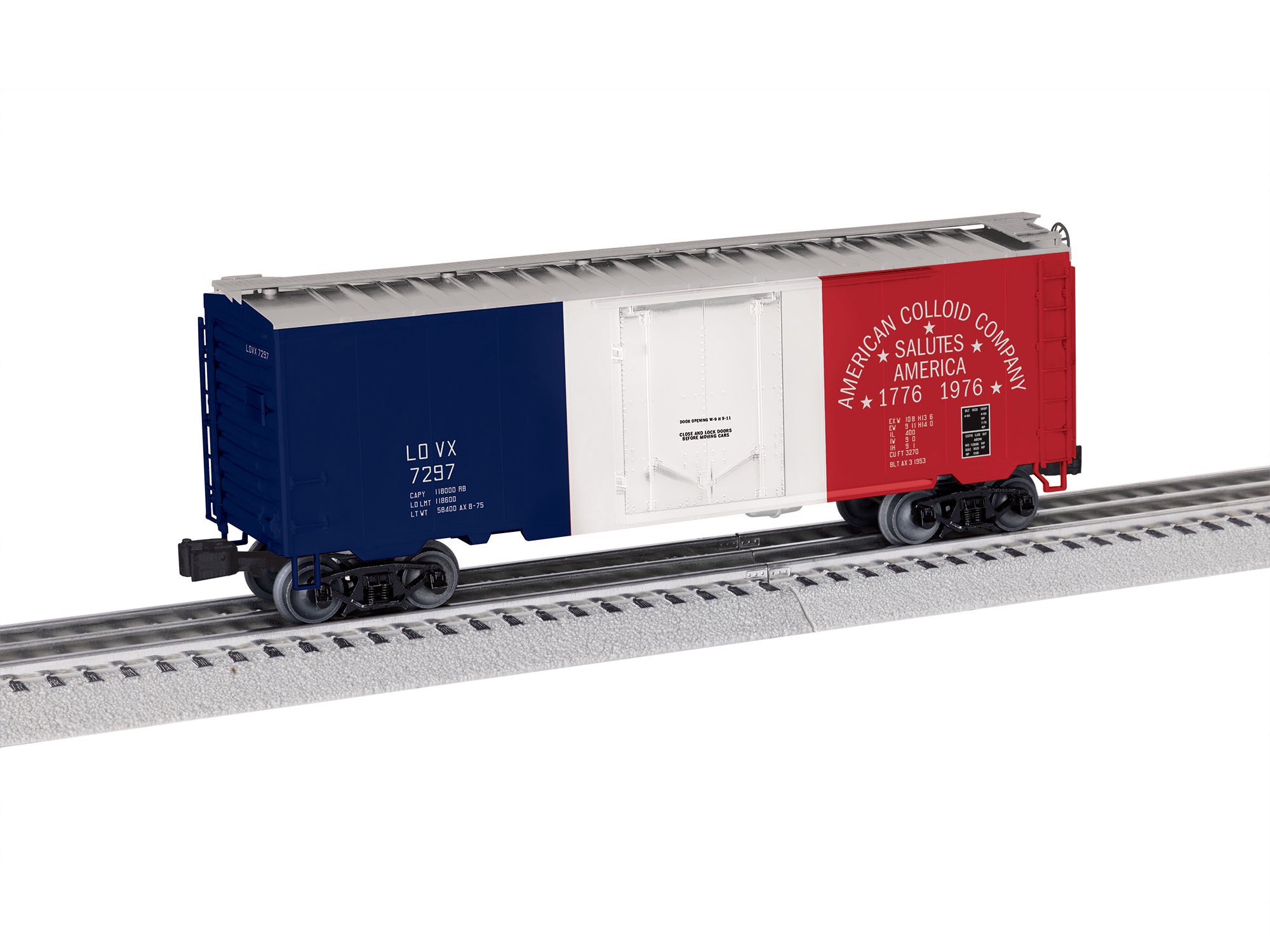 Lionel American Colloid 40' Plug Door Boxcar #7297 | O Scale