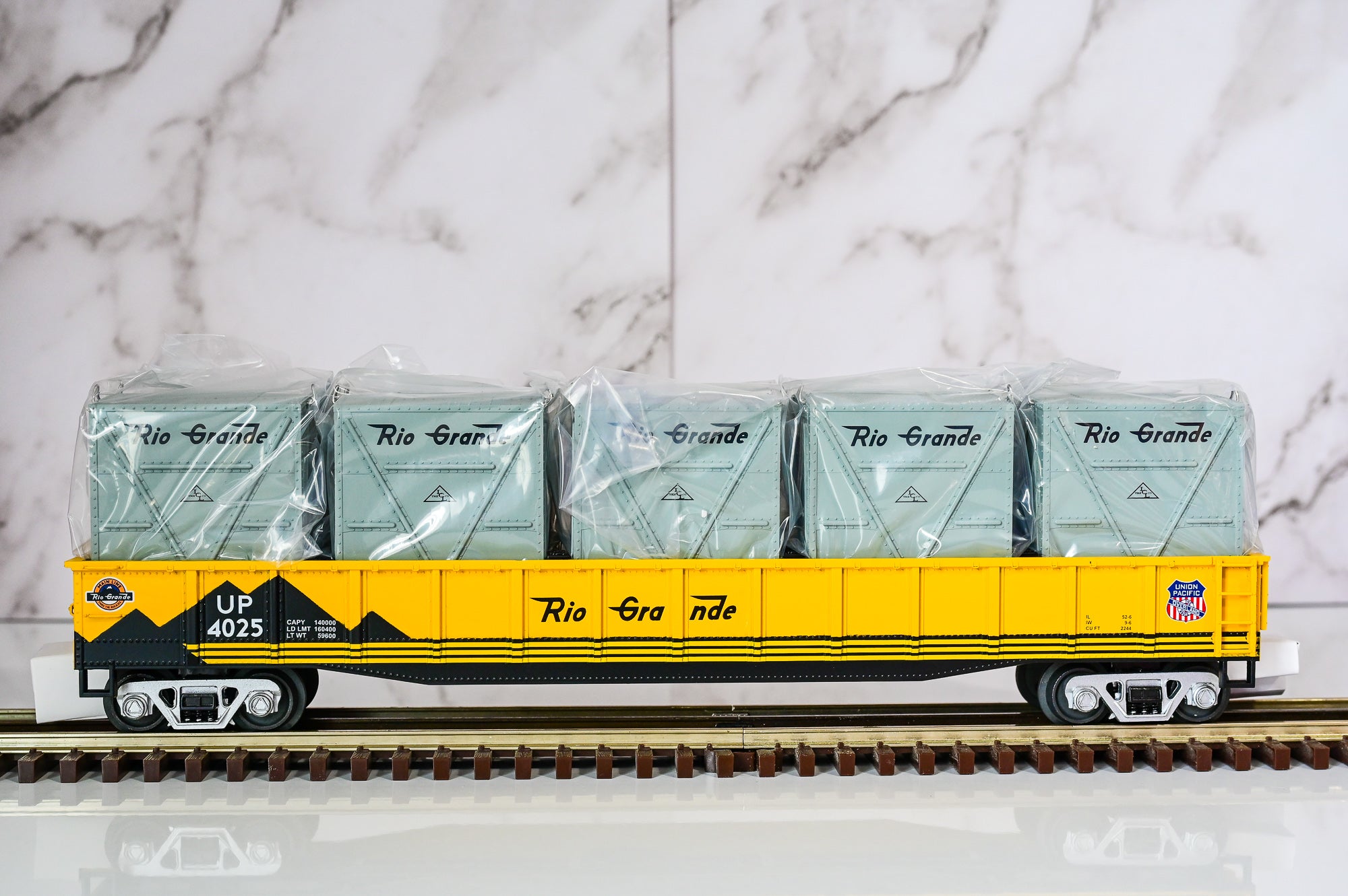 MTH Denver & Rio Grande Gondola Car w/ LCL Containers #4025 | Premier | O Scale