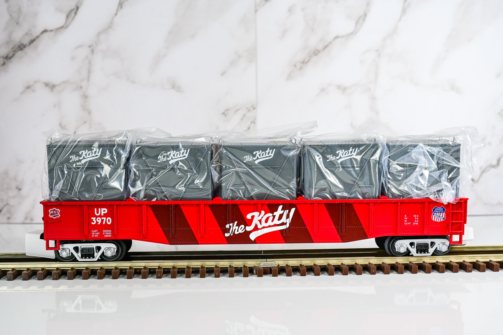 MTH Katy Gondola Car w/ LCL Containers #3970 | Premier | O Scale