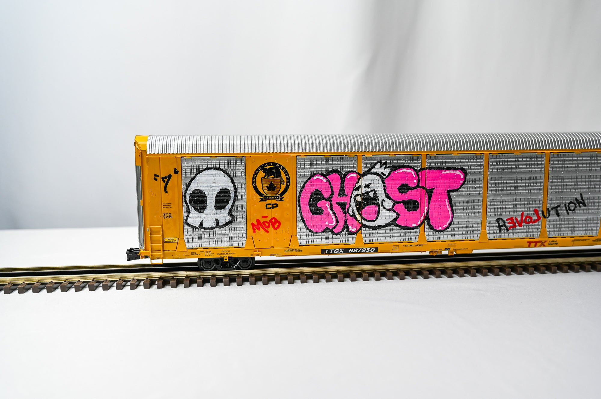 Custom Graffiti Atlas Gunderson Multi‑Max Auto Rack | Dual Side Graffiti| O Scale
