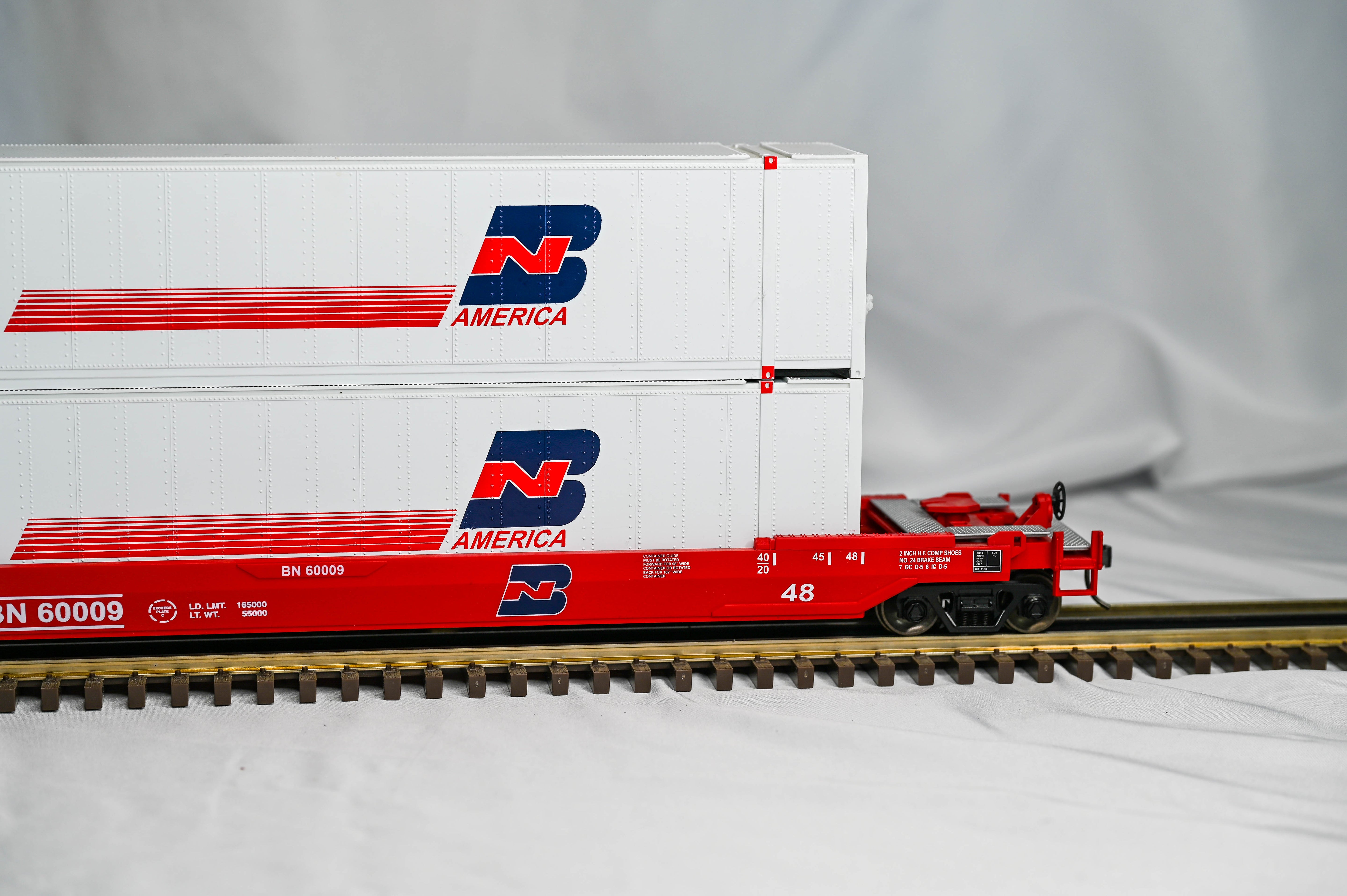 MTH Premier Husky Stack Car Burlington Northern | 2 Rail | O Scale