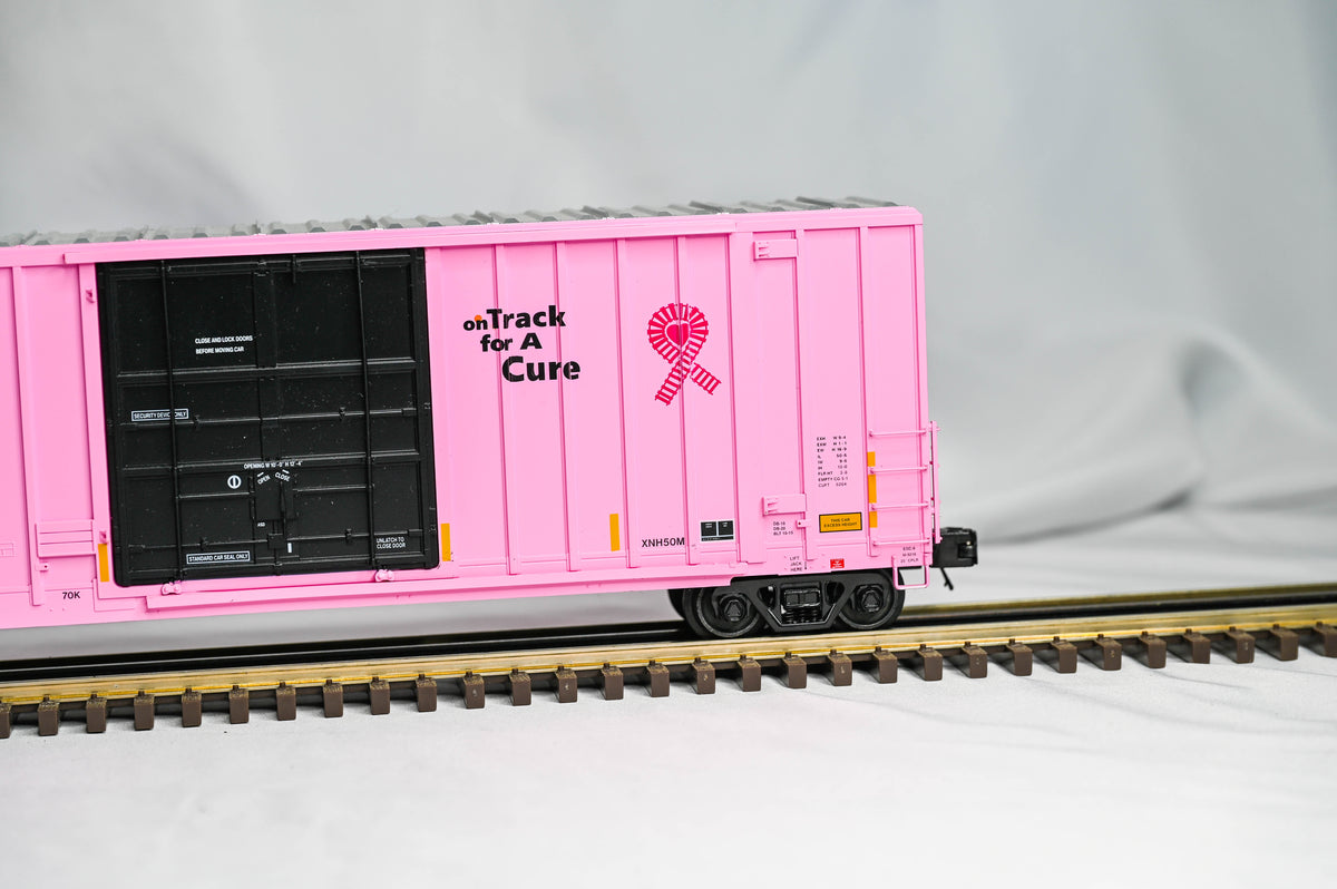 Atlas O Premier 50' Gunderson High Cube Boxcar TTX On Track for a Cure #504927 | O Scale
