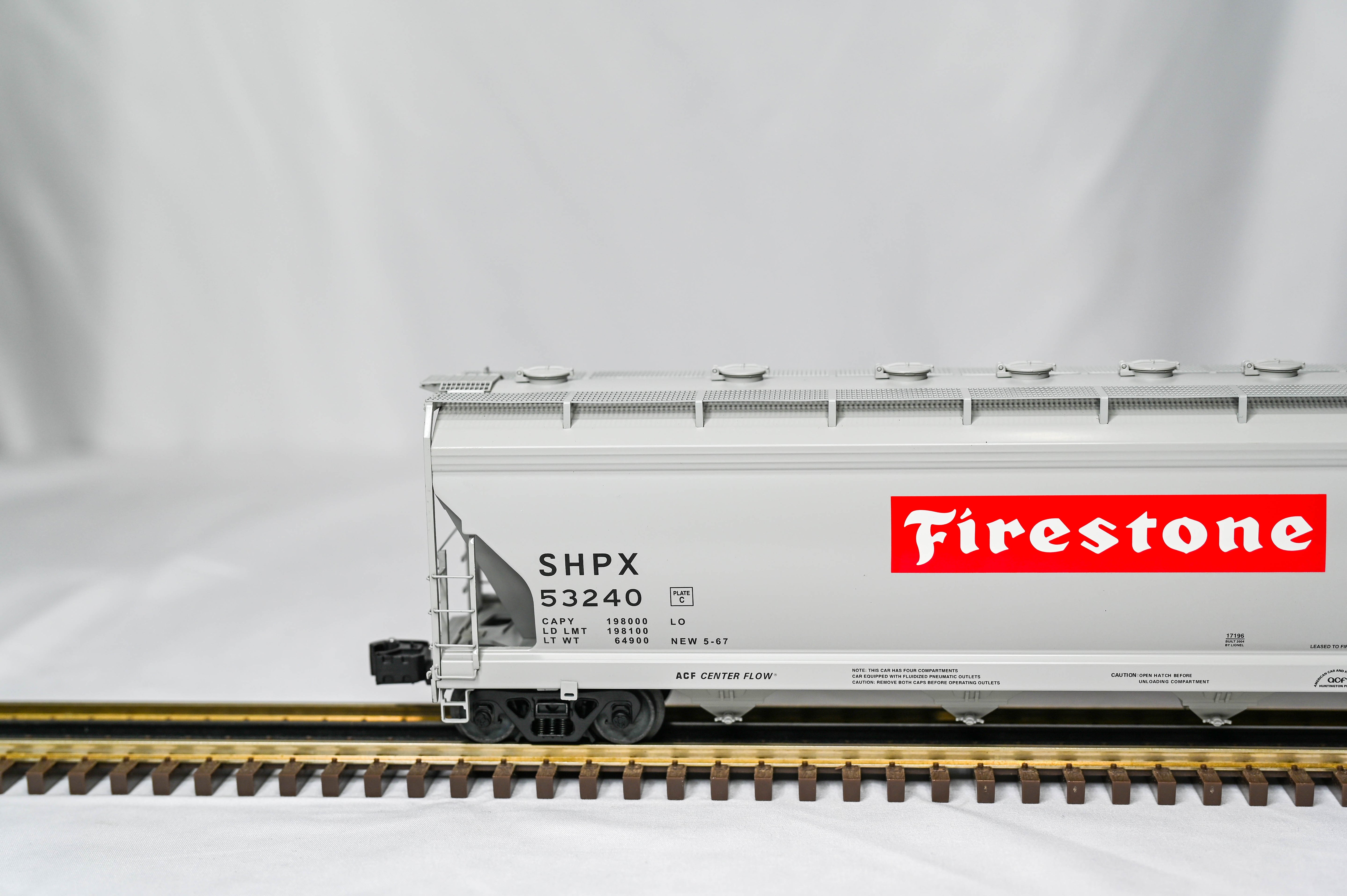 Lionel Firestone ACF 4-Bay Hopper #53240 | O Gauge | 6-17196