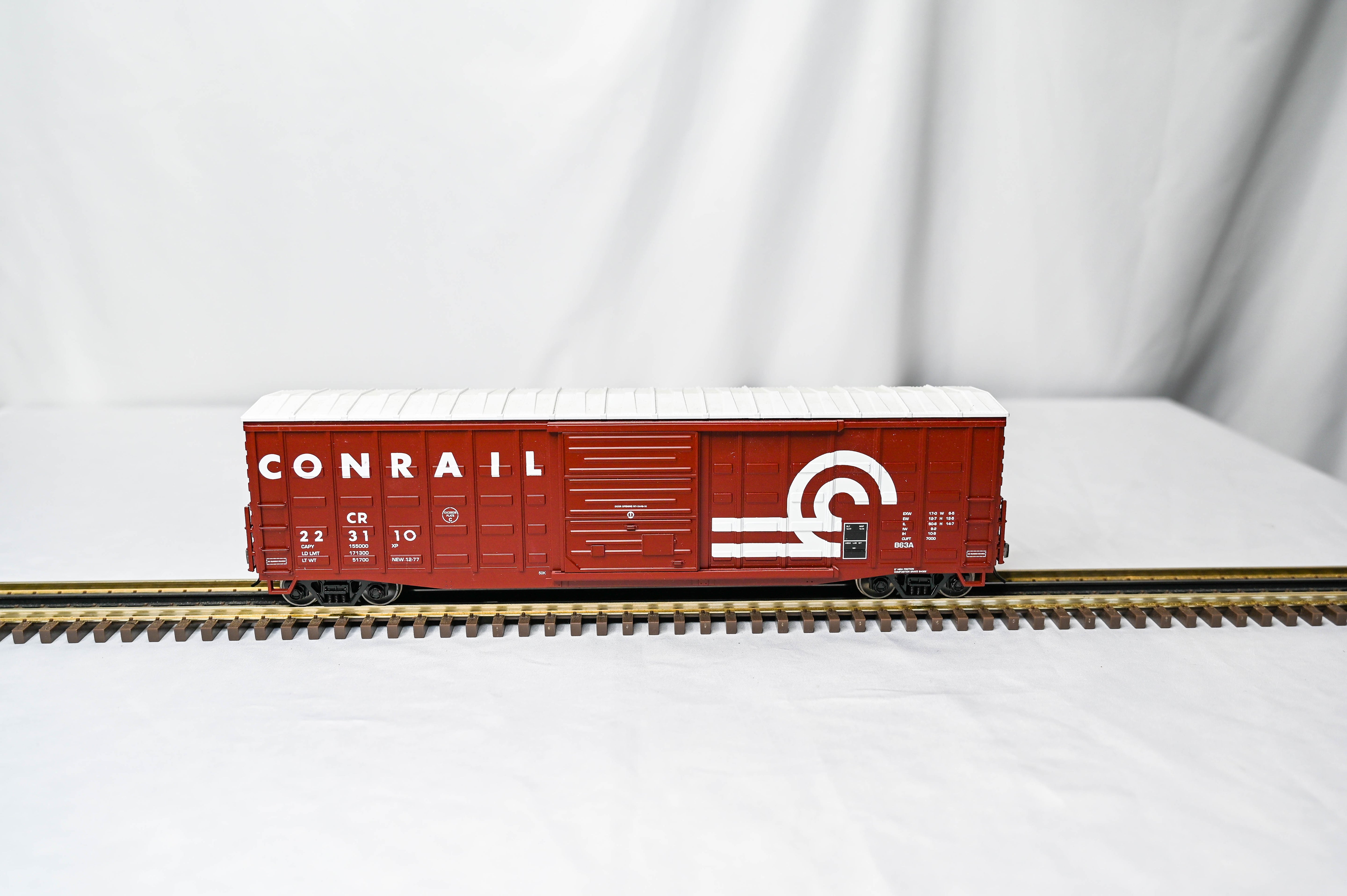 MTH Premier Conrail 50' Waffle Box Car #223110 | O Scale | 2 Rail | 20-93336