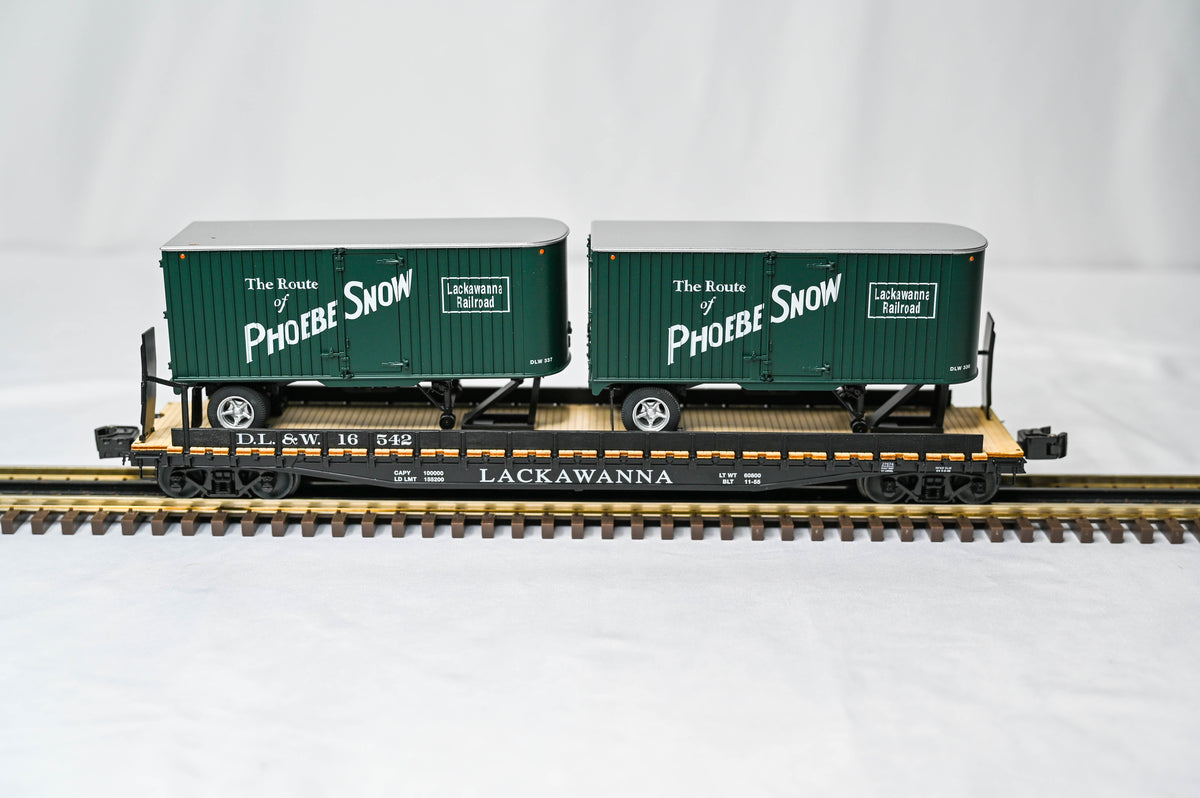 Lionel Lackawanna PS-4 Piggyback Flatcar 2-Pack | O Gauge | 6-21899
