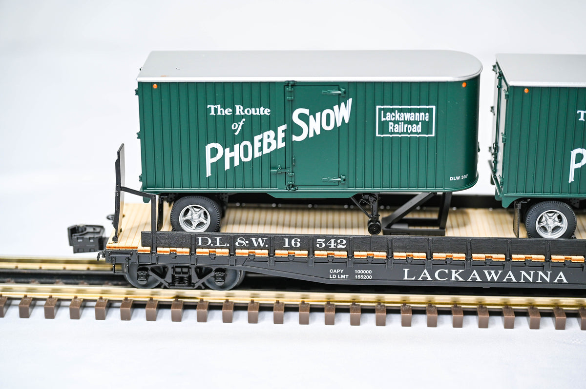Lionel Lackawanna PS-4 Piggyback Flatcar 2-Pack | O Gauge | 6-21899