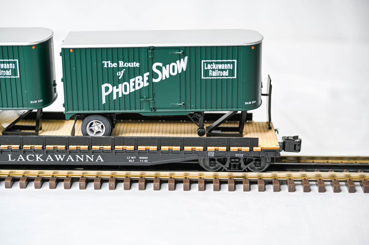 Lionel Lackawanna PS-4 Piggyback Flatcar 2-Pack | O Gauge | 6-21899