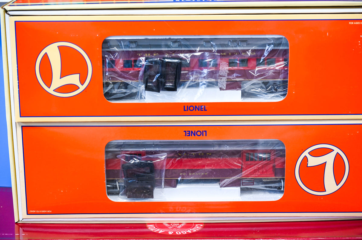 Lionel Chicago & Alton Limited Steam Passenger Set + 2 Pk Passengers cars | O Scale | 6-31704