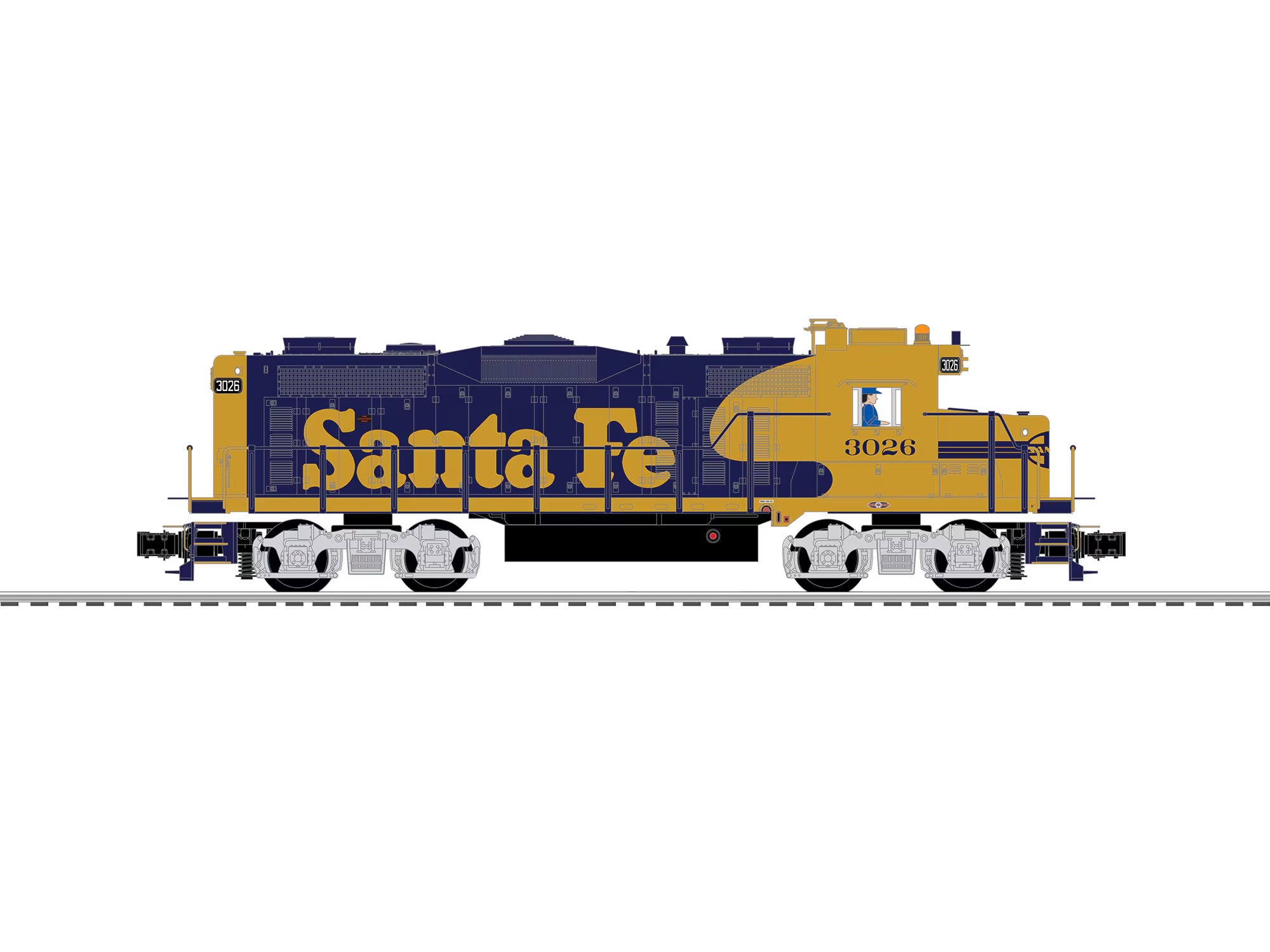** Santa Fe LEGACY GP20 #3026 (not shown) | O Scale