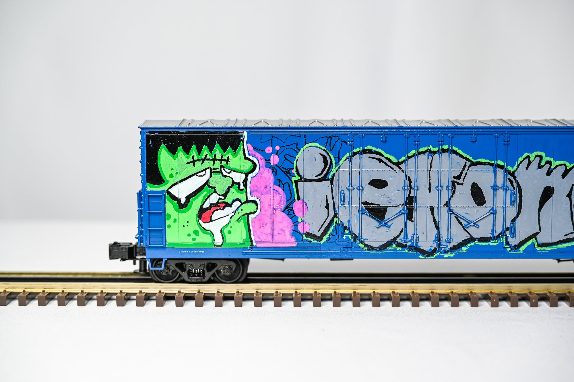 Custom Graffiti Atlas Box Car |FRANKENSTEIN| O Scale