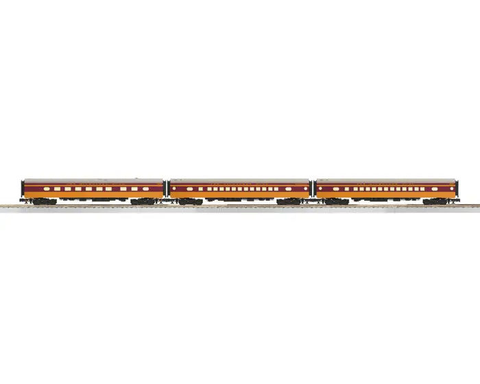 Lionel Milwaukee Road 18" Aluminum Passenger Car 3‑Pack | O Scale