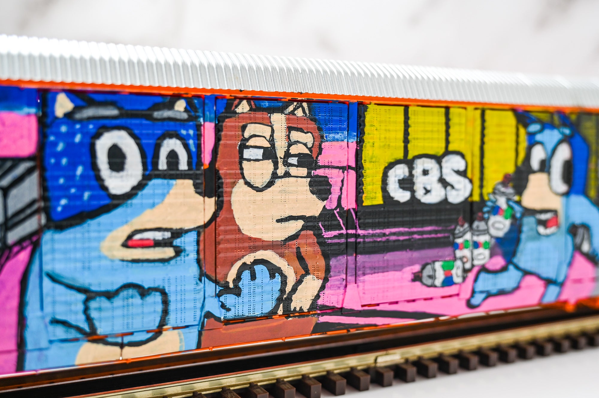 Custom Graffiti Atlas Gunderson Multi‑Max Auto Rack |BLUEY| O Scale