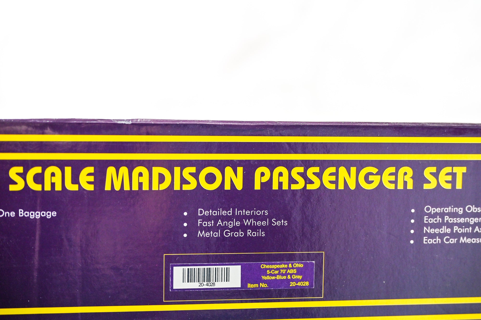 MTH Chesapeake & Ohio 70’ Madison 5-Car Passenger Set | Premier | O Scale
