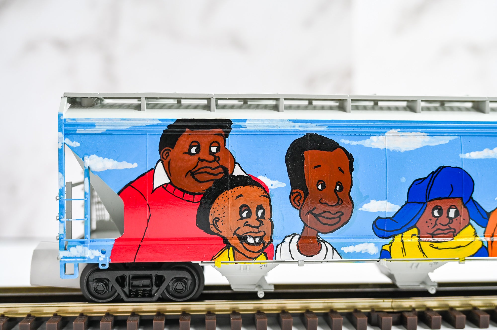 Custom Graffiti Atlas 3-Bay Centerflow Hopper  | FAT ALBERT & CREW | O Scale