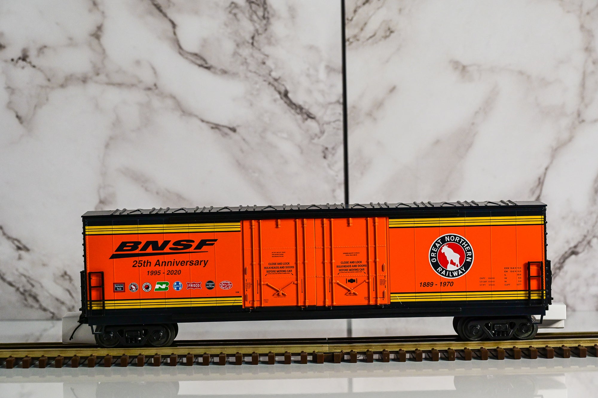 MTH BNSF Heritage 7-Pack 50’ Plugged Boxcar Set | O Scale