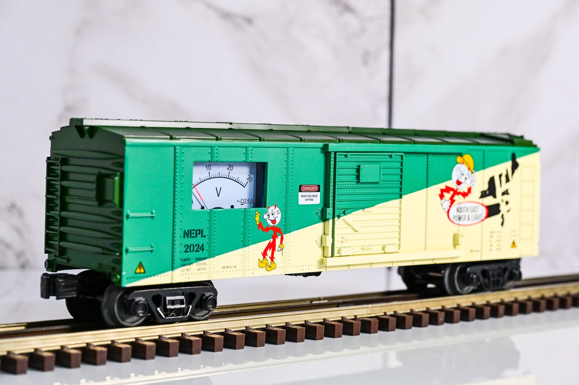MTH North East Power & Light Boxcar w/ Power Meter | RailKing | O Gauge