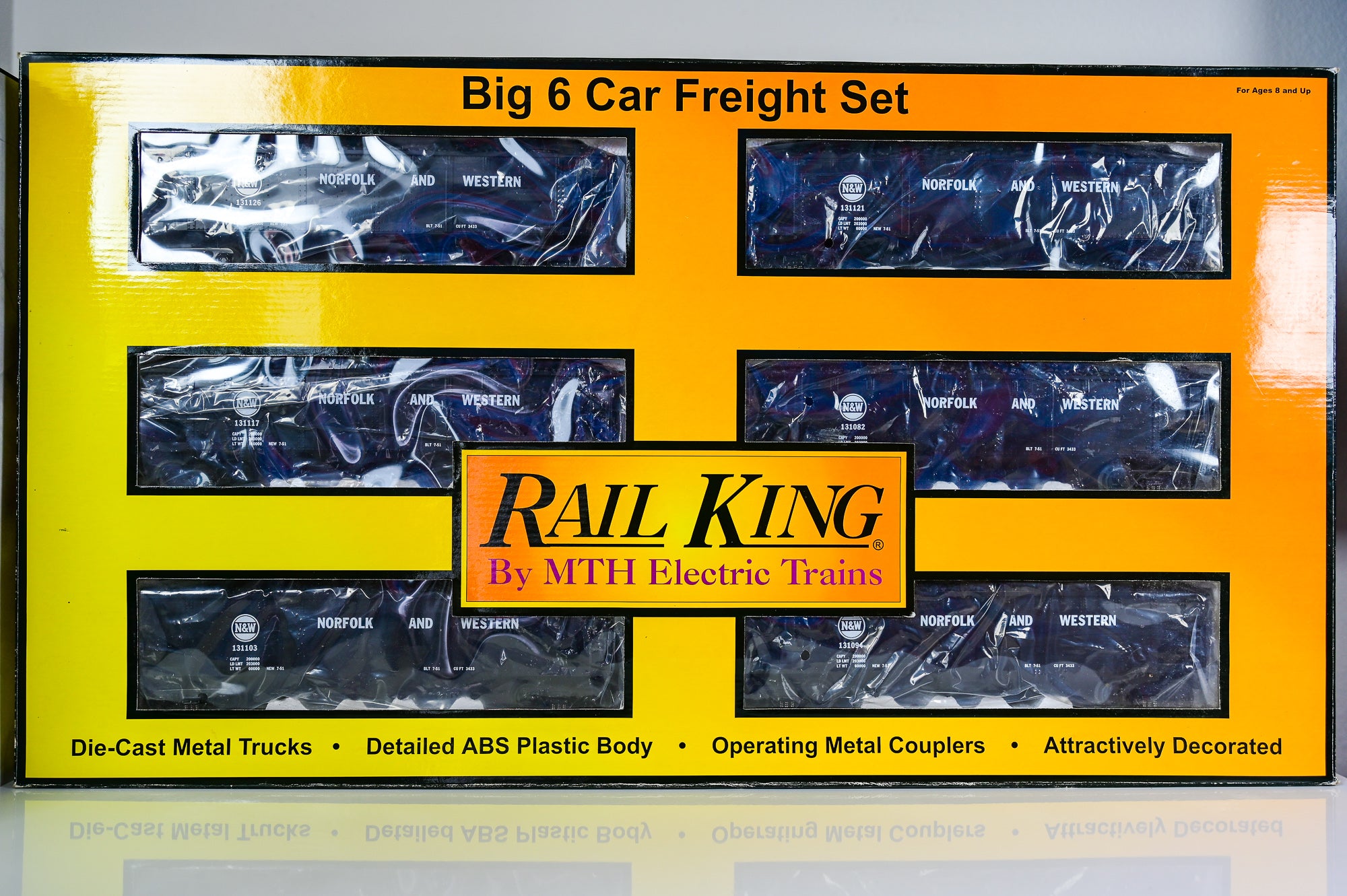 MTH Norfolk & Western 4-Bay Hopper 6-Car Set | RailKing | O Scale