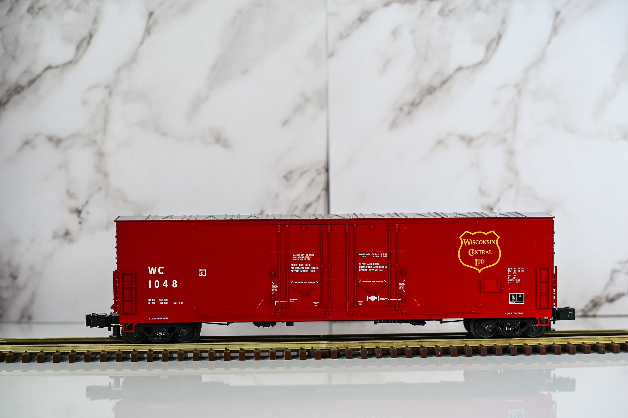 Atlas Wisconsin Central Evans 53' Double-Plug Door Box Car #1048 | Big O Rolling Stock | O Scale