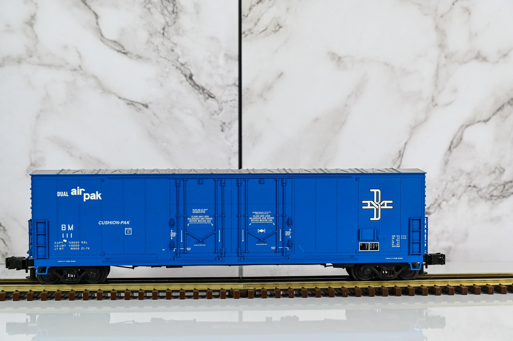 Atlas Boston & Maine Evans 53' Double-Plug Door Box Car #111 | Big O Rolling Stock | O Scale