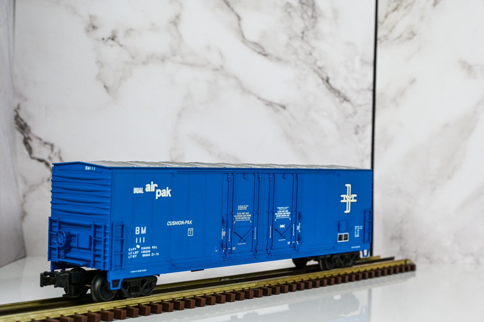 Atlas Boston & Maine Evans 53' Double-Plug Door Box Car #111 | Big O Rolling Stock | O Scale