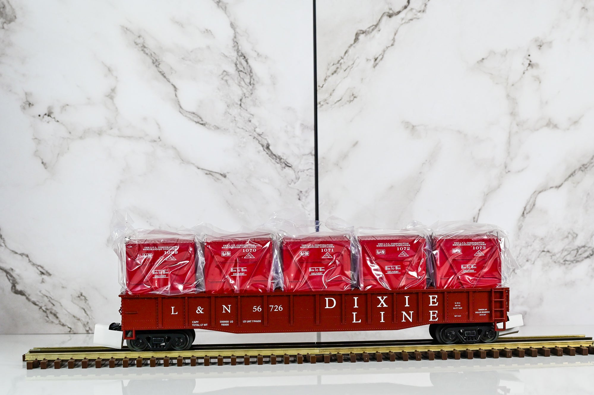 MTH Louisville & Nashville Gondola w/CL Containers #56726 | O Scale