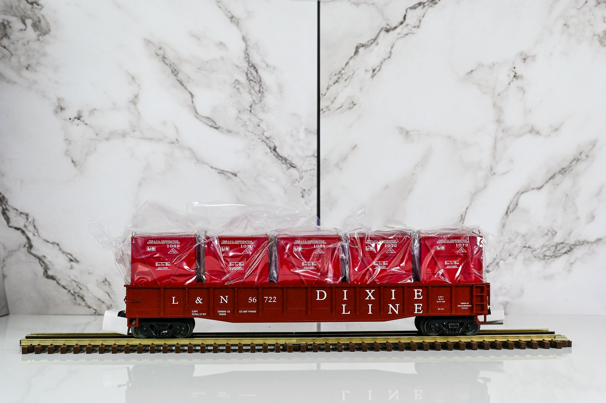 MTH Louisville & Nashville Gondola w/CL Containers #56722 | O Scale