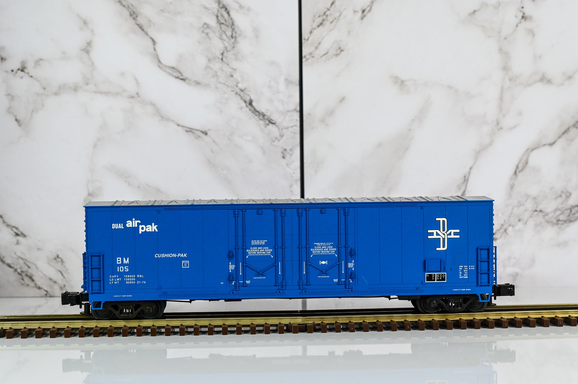 Atlas Boston & Maine Evans 53' Double-Plug Door Box Car #105 | Big O Rolling Stock | O Scale