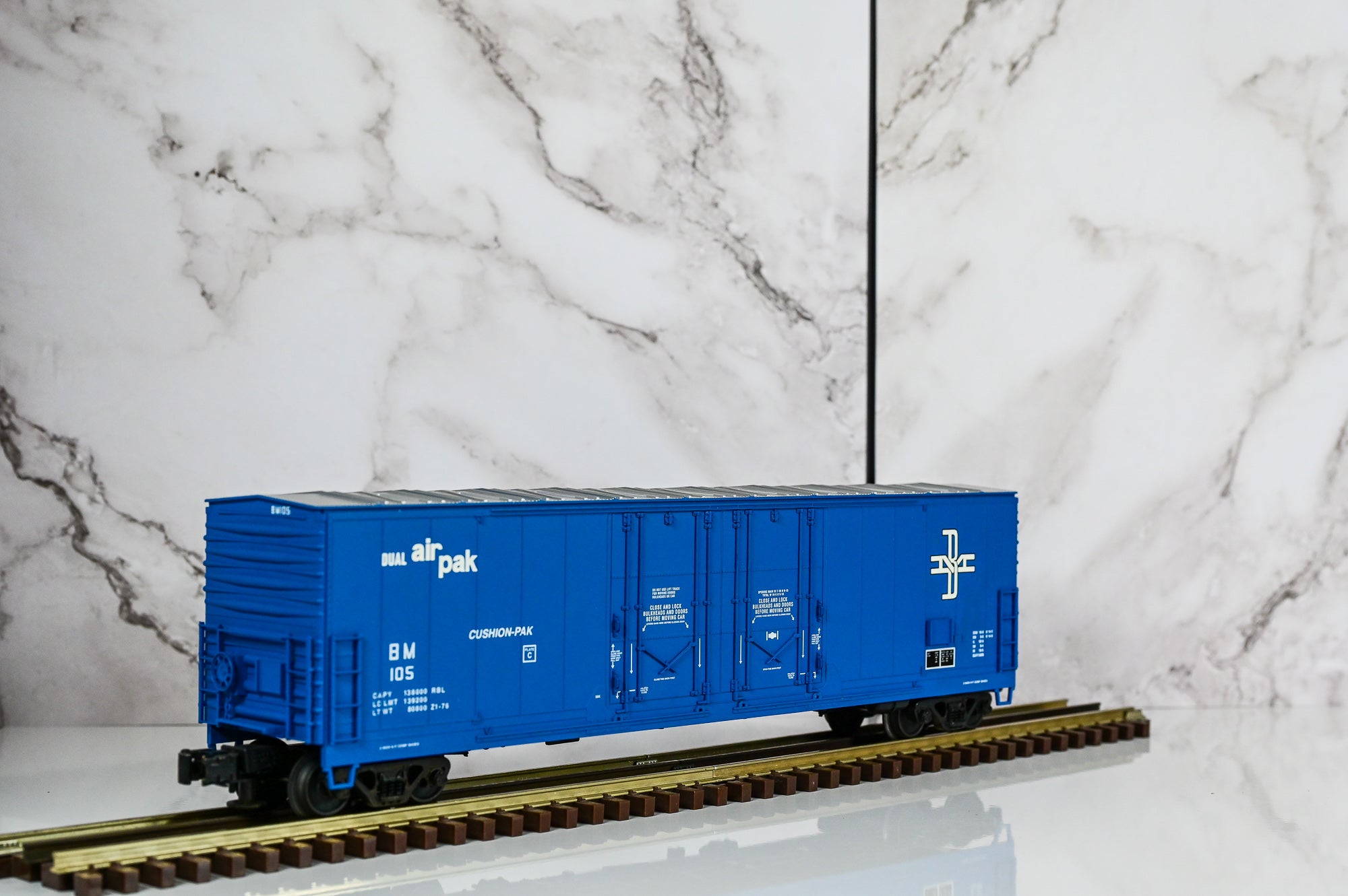 Atlas Boston & Maine Evans 53' Double-Plug Door Box Car #105 | Big O Rolling Stock | O Scale