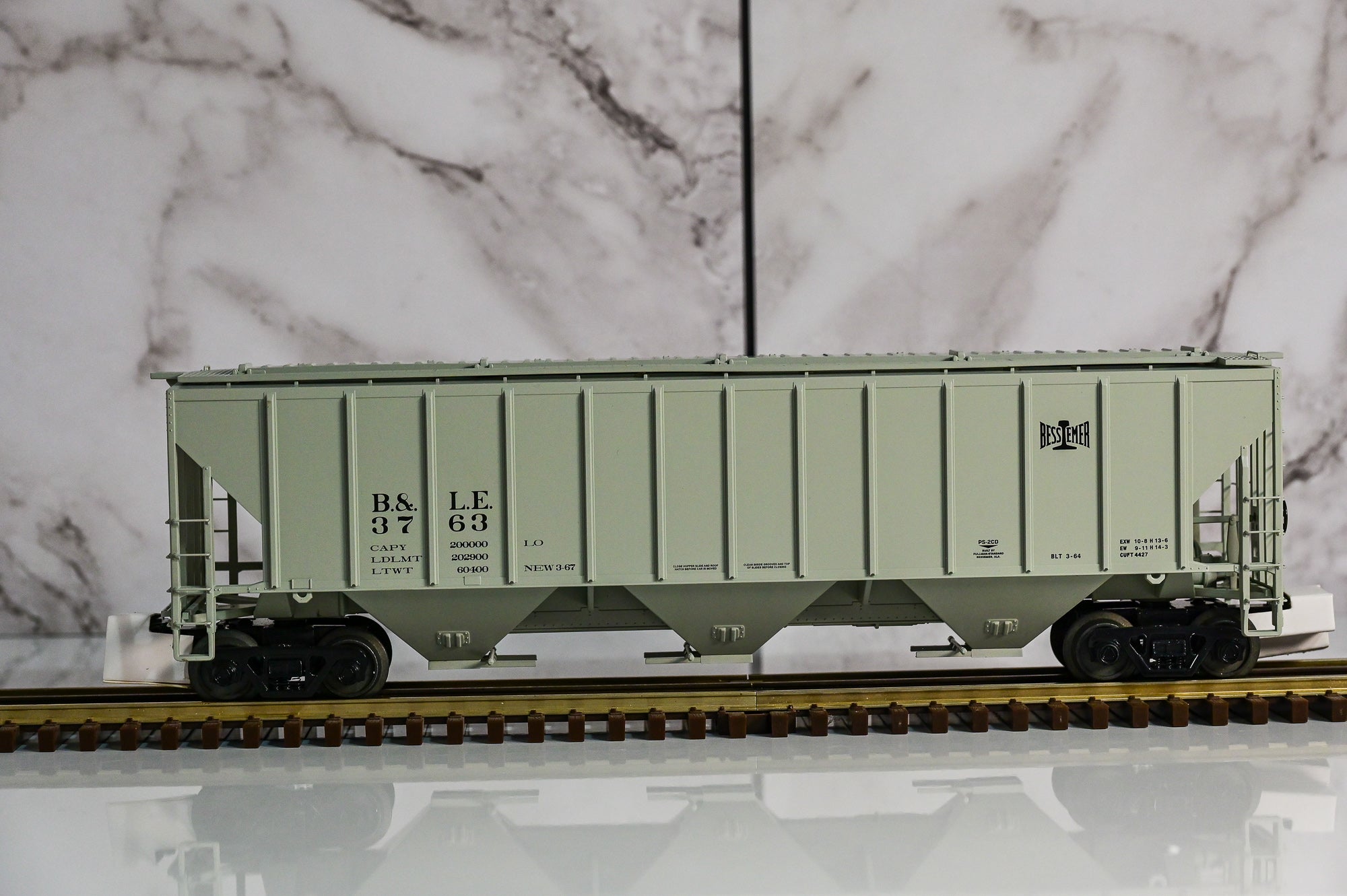 MTH Bessemer & Lake Erie #3763 PS-2CD High-Sided Hopper Car | O Scale
