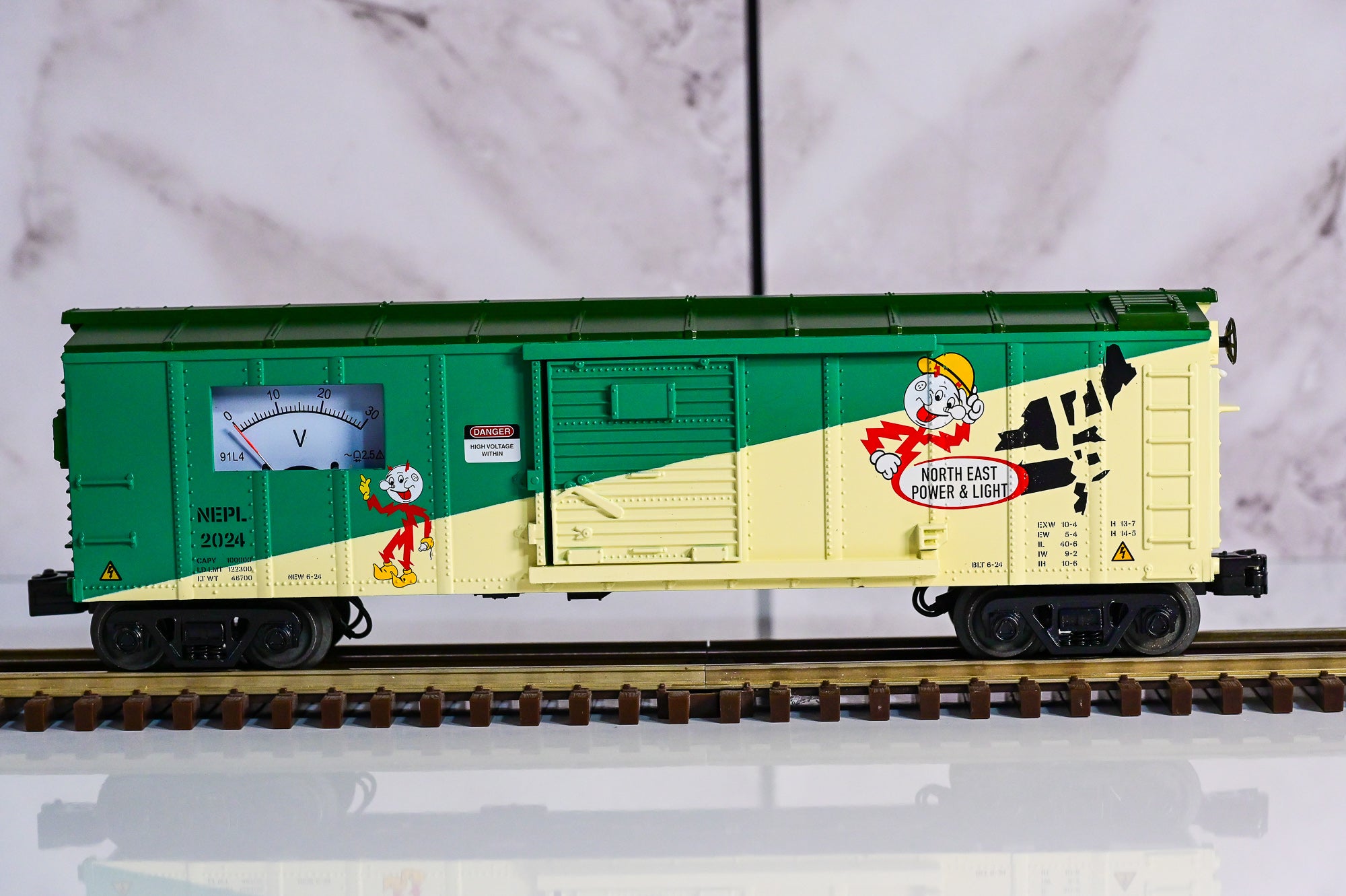 MTH North East Power & Light Boxcar w/ Power Meter | RailKing | O Gauge