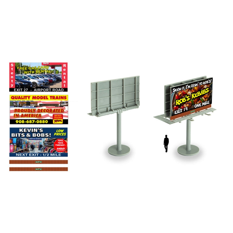 N Micro-Trains Modern Single-Post Billboard | N Scale