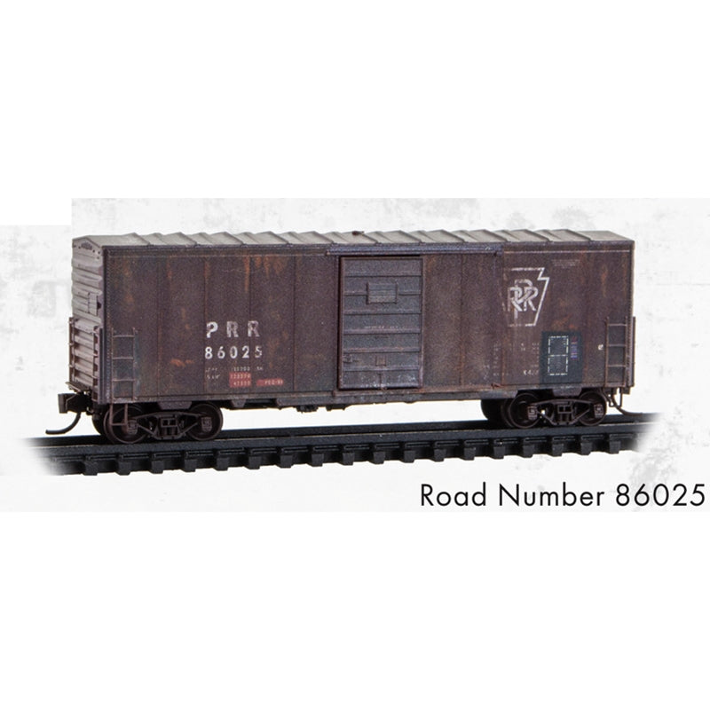 N Micro-Trains 40' Single Door Box Car Weathered Pennsylvania #86025 | N Scale