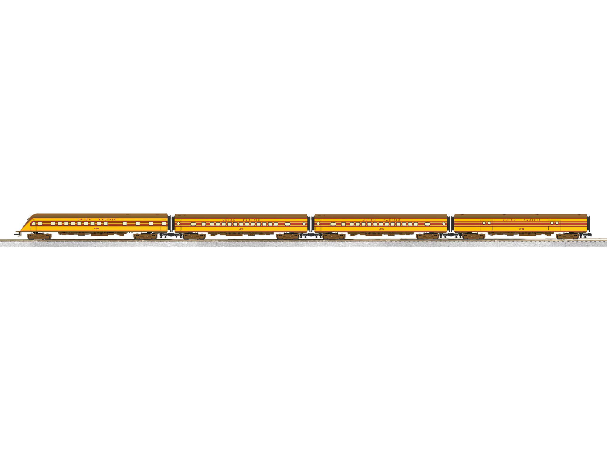 Lionel Union Pacific 18" Aluminum Passenger Car 4‑Pack | O Scale