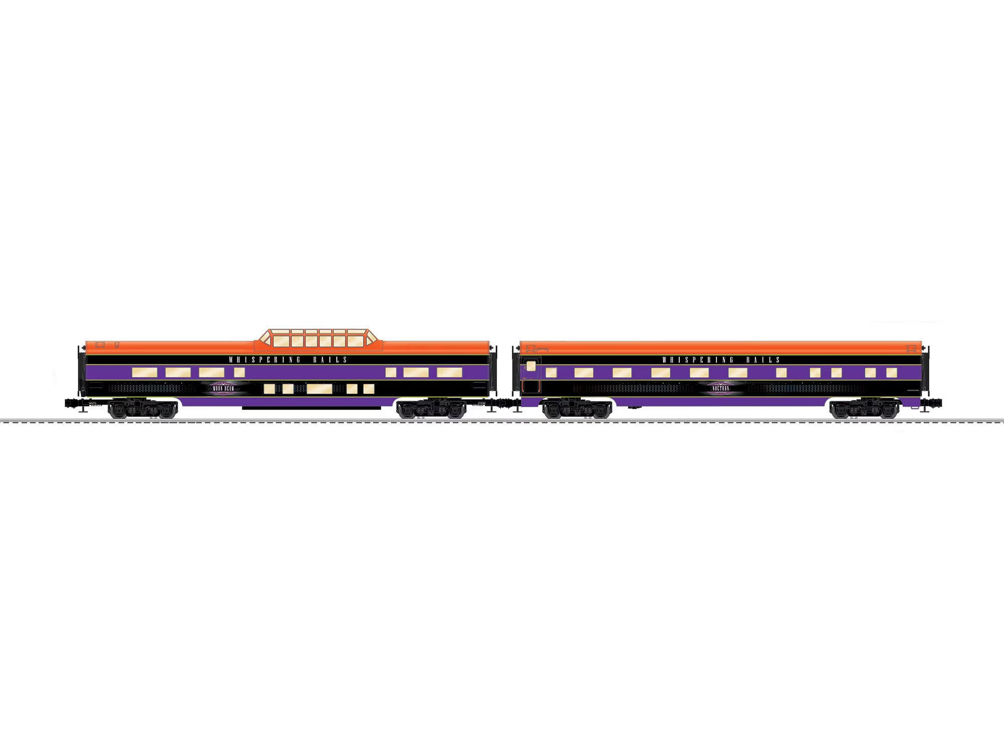 Lionel Whispering Rails Aluminum 18" Passenger 2 Pack | Signature | O Scale