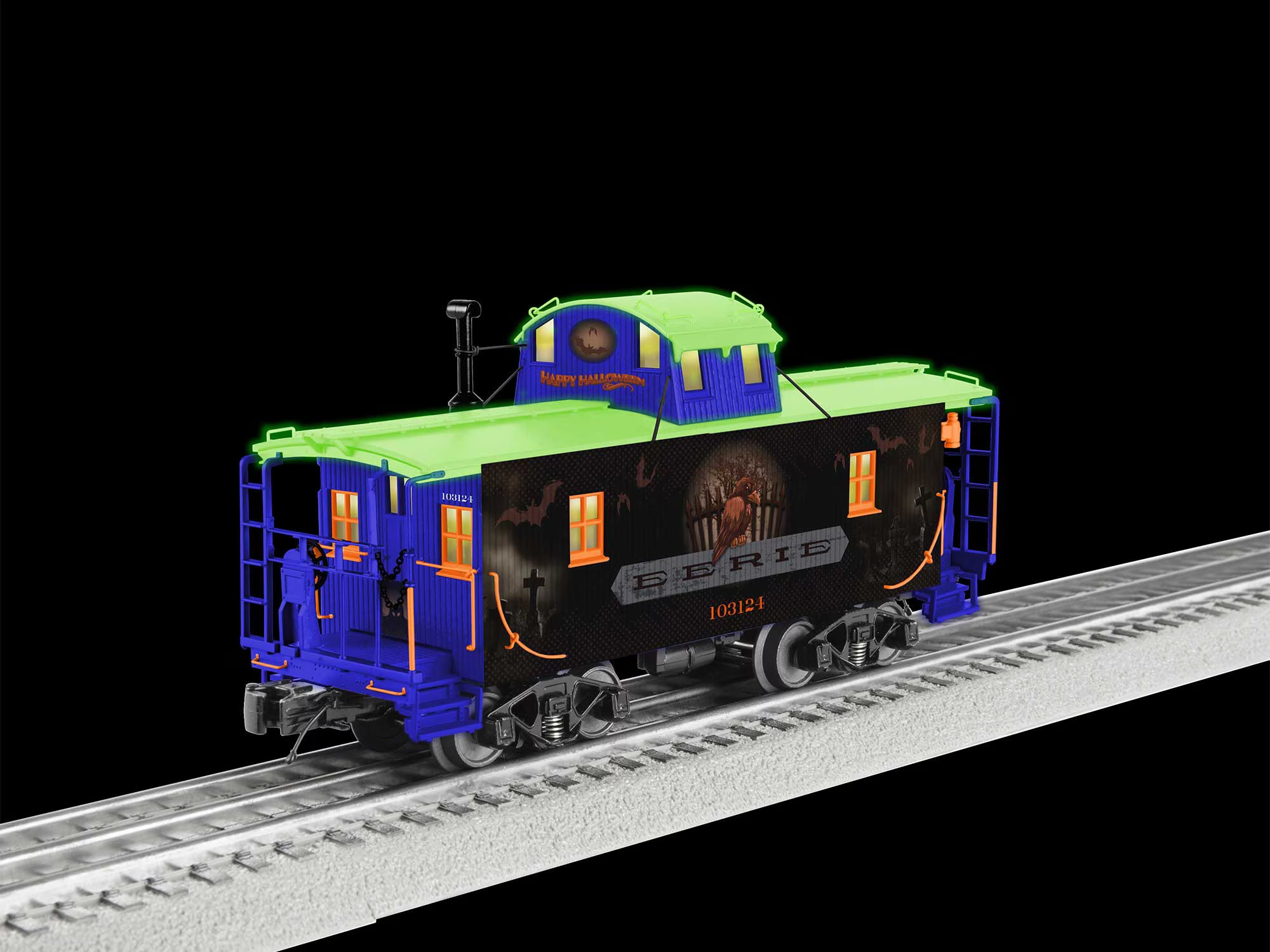 LIONEL VisionLine Erie Halloween Steam Bundle Triplex+6-Pack Passenger Cars+Caboose